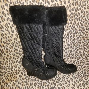 Diba Lace-up Wedge Winter Boots